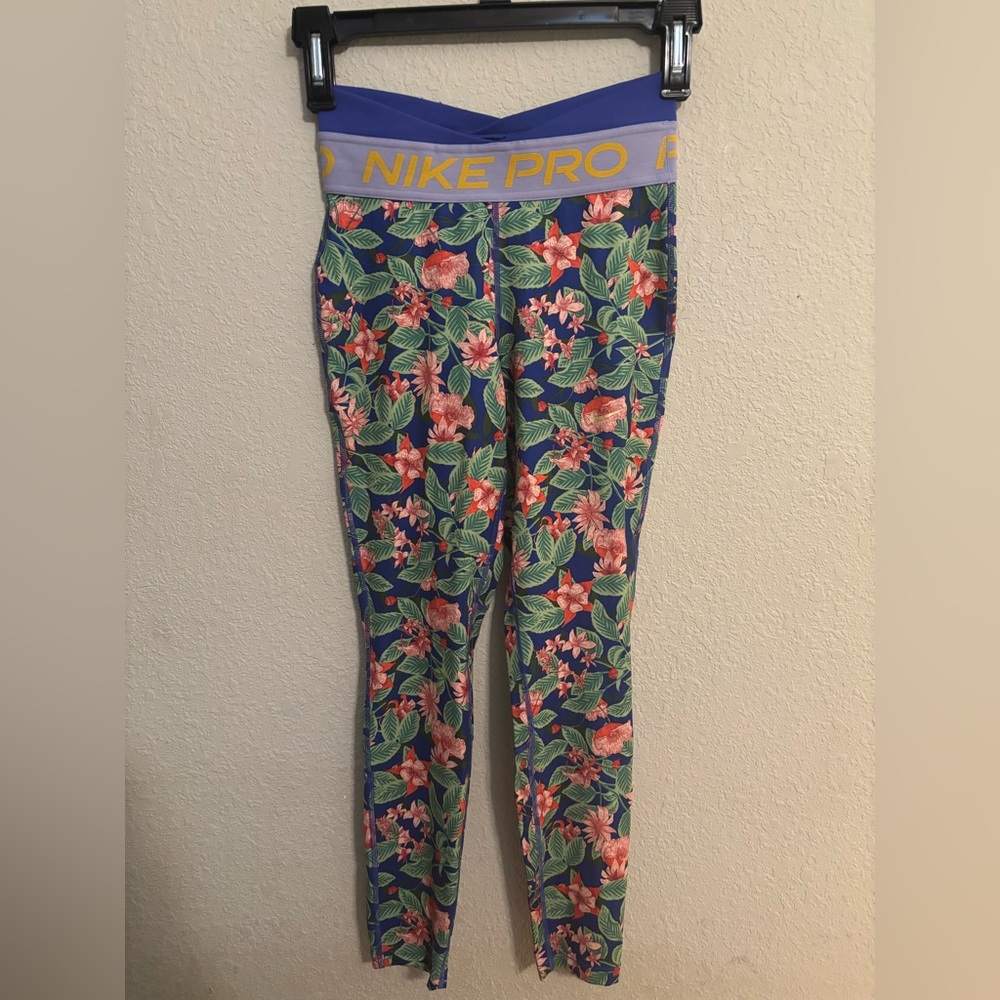 Nike Serena Williams Design Crew Tropical Floral Leggings Women's sz  S!